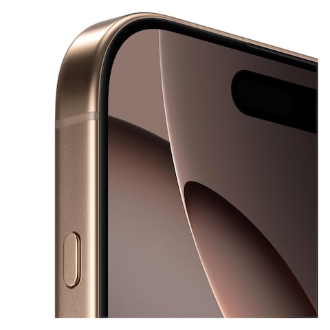 أبل آيفون 16 برو ماكس هاتف ذكي بمساحة ذاكرة 256 جيجابايتبايت يدعم إتصال 5G - تيتانيوم صحراوي