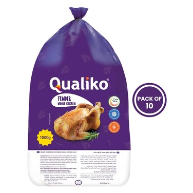 كواليكو تندر دجاج كامل 1000 جرام × 10