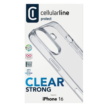 Cellularline Strong Hard Case For iPhone 16 Clear