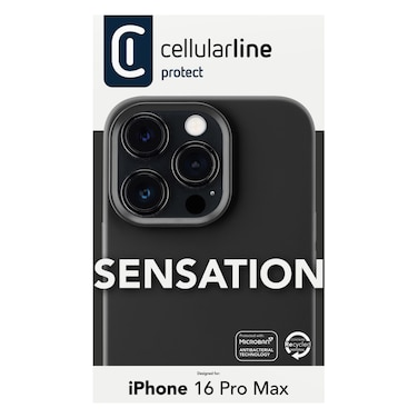 Cellularline Sensation Case For iPhone 16 Pro Max Black