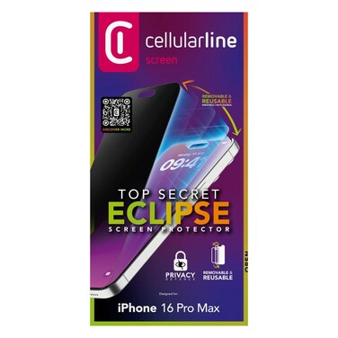 سيليولار لاين - واقي شاشة قابل للإزالة للخصوصية لهاتف آيفون 16 برو ماكس