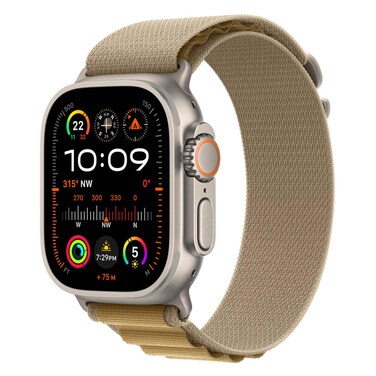 Apple Watch Ultra 2 GPS + Cellular 49mm Natural Titanium Case With Tan Alpine Loop - Large