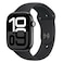 آبل ساعة السلسلة 10 GPS 42 ملم هيكل من الألومنيوم - أسود مع سوار رياضي - أسود متوسط ​​/ كبير