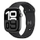 آبل ساعة السلسلة 10 GPS 46 ملم هيكل من الألومنيوم - أسود مع سوار رياضي - أسود متوسط ​​/ كبير