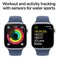 Apple Watch Series 10 GPS + Cellular 46mm Silver Aluminum Case With Denim Sport Band - Medium / Large