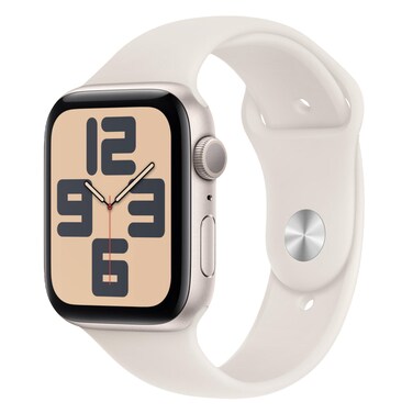 Apple Watch SE GPS 40mm Starlight Aluminium Case With Starlight Sport Band - Medium / Large
