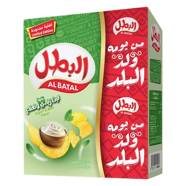 البطل شيبس بالزبادي والنعناع  23 جرام عبوة من 12