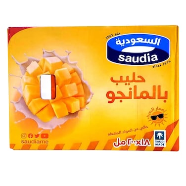 Saudia - Mango Flavored Milk 200ml x18