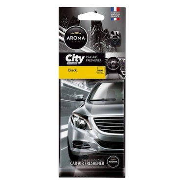 Aroma City (Black) Car Fragrance Pendant, 1 Piece