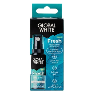 Global White Fresh Oral Spray, Mint, 15ml