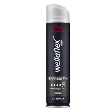 Wellaflex Hair Spray, Express Fix, For Men, Level 5. Ultra Strong Hold, 250ml
