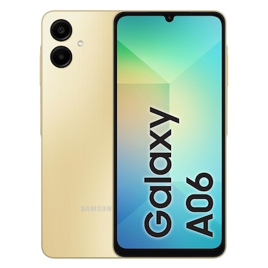 سامسونغ غلاكسي A06 هاتف ثنائي الشريحة 4 غيغابايت رام، 64 غيغابايت 4 جي - ذهبي