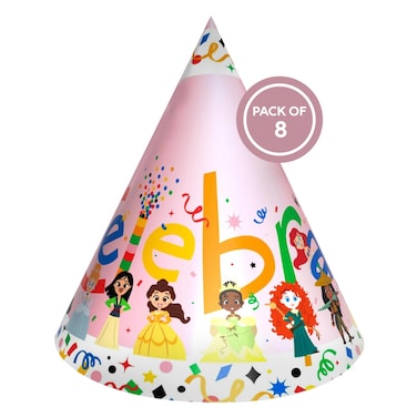 Disney Princess - Cone Hat 8 Pieces (D100)