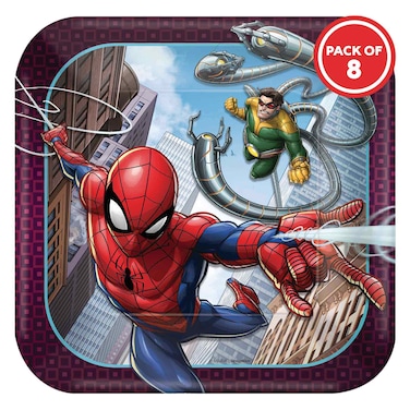 Spiderman Paper Plates, 7In, 8 Pieces