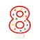 Polka Dots Birthday Candle Number 8