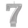 Silver Numeral Metallic Candle N7