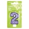 Number 2 Candle, Dots With Black Border