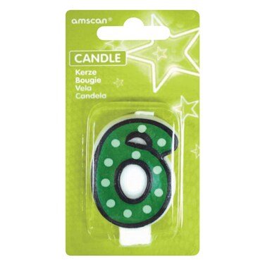 شمعة منقط بحافة سوداء رقم 6