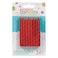 Red Spiral Glitter Candles, 24 Pieces