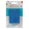 Blue Spiral Glitter Candle 24 Pieces