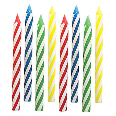 Primary Spiral Assorted Birthday Candles