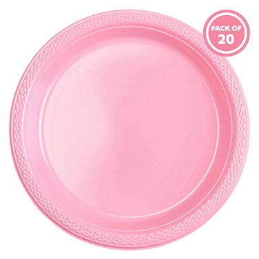 نيو بينك أطباق بلاستيكية، 9 بوصات، 20 قطعة