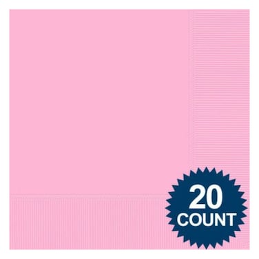 New Pink Lunch Tissues, 20 Pieces