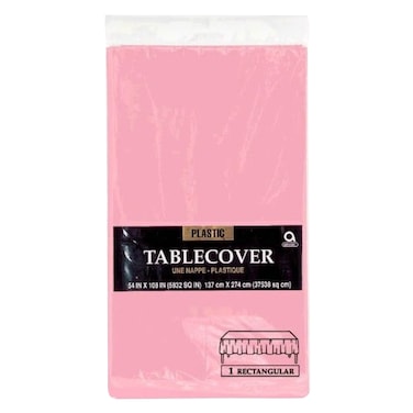 New Pink Table Cover, 54 &times; 108 in