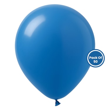 بالونات لاتكس أزرق ملكي زاهي، 5 بوصة، 50 قطعة