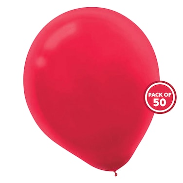 بالونات لاتكس لون حمراء، 5 بوصات، 50 قطعة