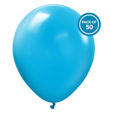 Caribbean - 5 Inch Blue Latex Balloons 50 Pieces