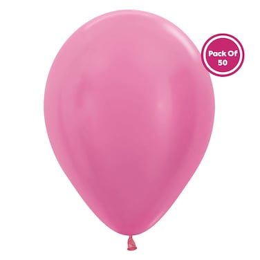 Hot Pink Fashion Latex Balloons 11 Inches, 50 Pieces