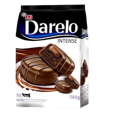 Eti Darelo Intense Mini Chocolate Covered Cream Filled Cakes &ndash; 144 g