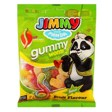 Jimmy Sour Gummy Big Worm 80g