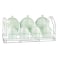 Opalina Ceramic 19-Piece Storage Jar Set with Metal Rack, Light Green