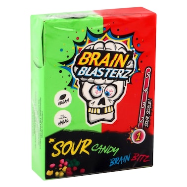 Brain Blasterz Brain Bitz Sour Candy - Halal Vegan, 45g
