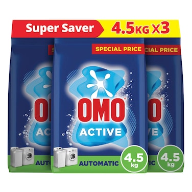 OMO Active Detergent Powder Low Foam, Automatic 4.5kgx3