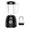 Kion Blender 400W, 1.5L, Plastic, Two Speeds, With Grinder, Black (BBB4015PP00)