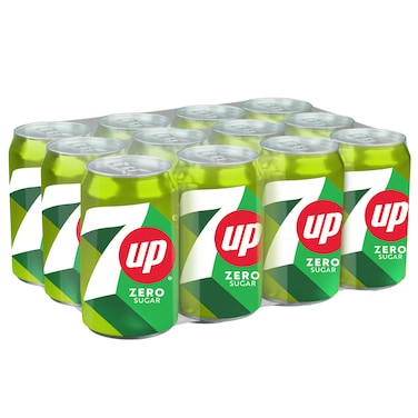 7up Can Zero 360ml X12