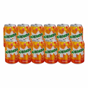 Mirinda Orange Can - 360ml, Pack of 12