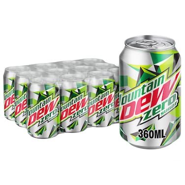 Mountain Dew Zero Can 360ml x12