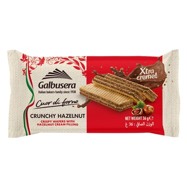 ويفر جالبوسيرا كور دي فورنو، ويفر مقرمش محشو بكريمة البندق، 36 جرام