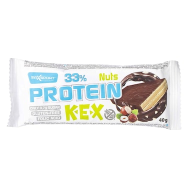 Max Sports Protein Kex Nuts Wafer With Hazelnut Chocolate Dip 40g