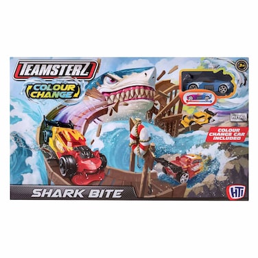 Teamsterz Shark Bite Car Track with Color-Changing Car