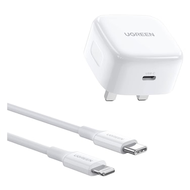 Ugreen Pd Fast Charger With USB-C To Lightning Cable 20W 1m White