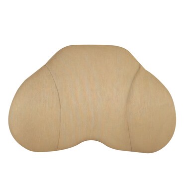 وسادة دعم قطنية 3XR مع إسفنج ميموري فوم - مسند ظهر تقويمي للسيارة وكرسي المكتب - تصميم مجنح مريح - غطاء قابل للإزالة والغسل - مقاس 46 × 31 سم - بيج
