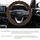 AGC ST-10184 38cm Universal Coffee Steering Wheel Cover for Round Wheels, Soft Breathable Fabric
