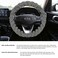AGC ST-10184 38cm Universal Grey Steering Wheel Cover for Round Wheels, Soft Breathable Fabric