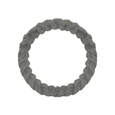 AGC ST-10184 38cm Universal Grey Steering Wheel Cover for Round Wheels, Soft Breathable Fabric