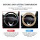 Universal Car Steering Wheel Cover 40cm &ndash; Soft Anti-Slip Braided Fabric Grip Protector &ndash; All-Season Comfort Fit for Cars, SUVs, Trucks &ndash; Beige

